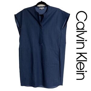 CALVIN KLEIN Women’s Denim Chambray Knee Length Dress - Size 6